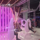 People waiting for photographers at the Instagram booth.